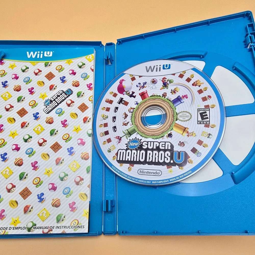 Nintendo Wii U Game Lot New Super Mario Bros U and Super Smash Bros Brawl Wii